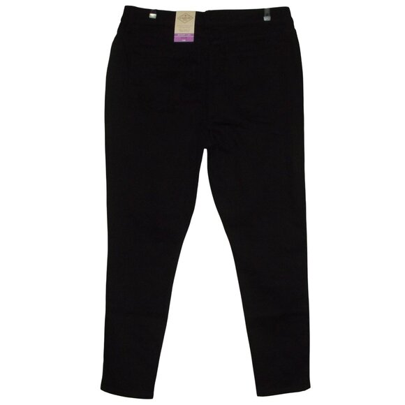 St John's Bay Jeans 16T x 30" Black Ankle Skinny Leg Mid Rise (16 tall) - Picture 7 of 11